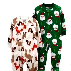 NEW Christmas & Animal Fleece Pajamas